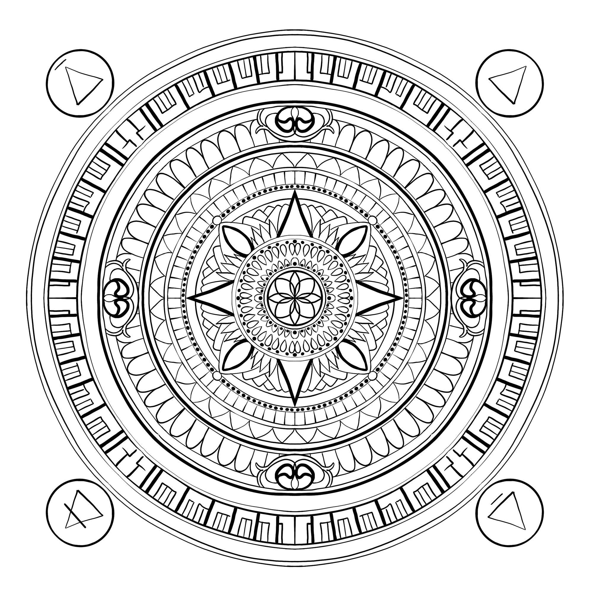 Waga mandala do kolorowania