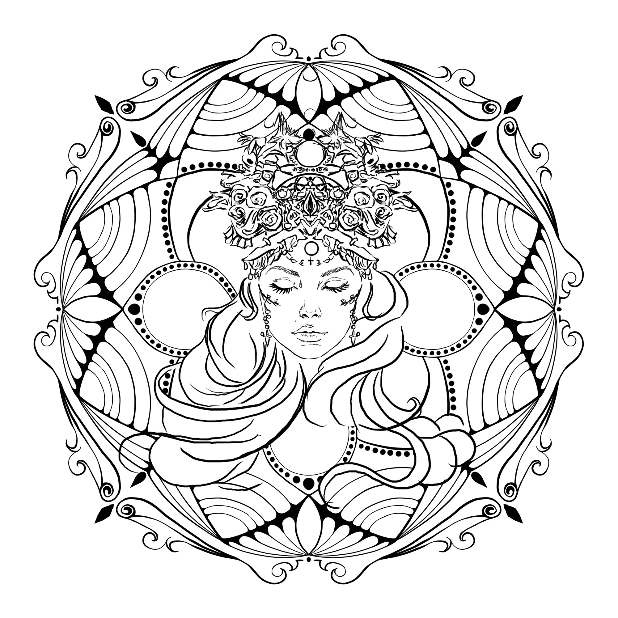 Damy Zodiaku – mandale do kolorowania - obrazek 4